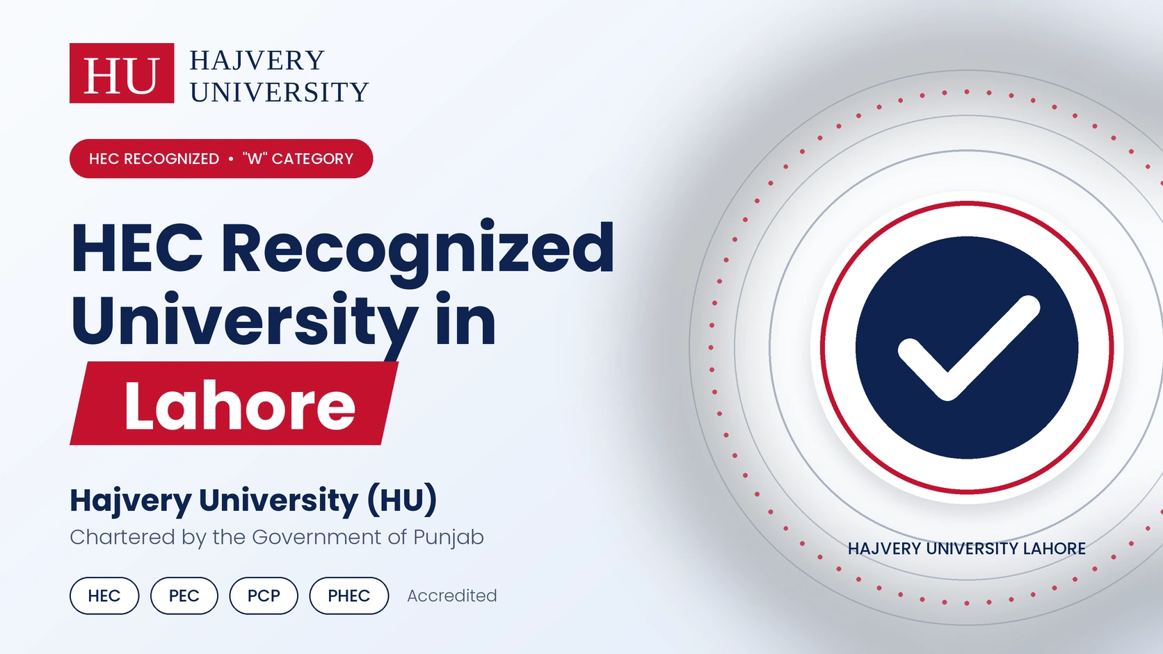 HEC Recognized University in Lahore – Hajvery University